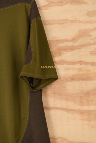 Oakley 1/2 Zip Cycling Jersey Mens XL Olive/Brown - Picture 12 of 12