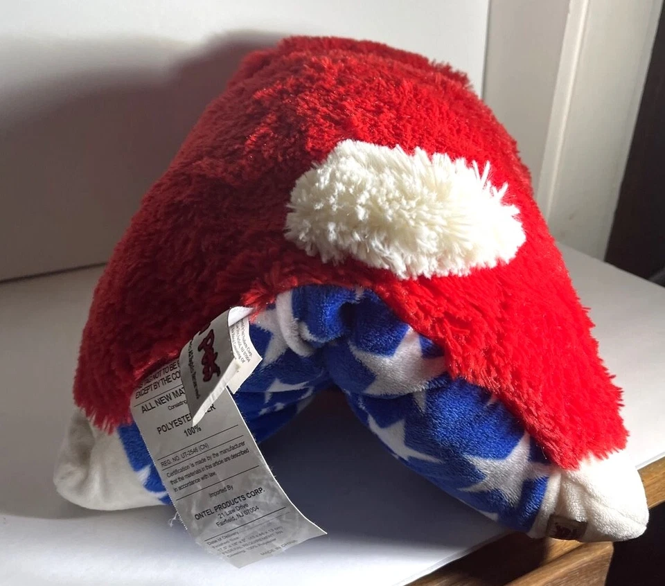 Pillow Pet Pee-Wees 2010 Limited Edition USA Red White and Blue Puppy 19.5"x18.5 - Image 3 of 4