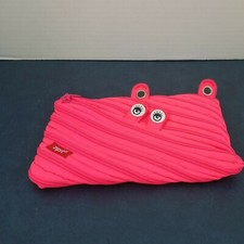 Zipit Pink Monster Pouch Pencil Bag With Eyes  Teeth, Make You Smile