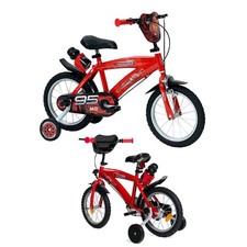 Bicicletta Cars per Bambini Bici Rotelle Borraccia saetta mcqueen  14 Pollici