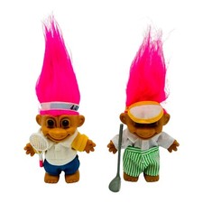 Juego De 2 Muñecas Russ Troll Jugador De Golf y Tenis Coleccionables Cultura Pop
