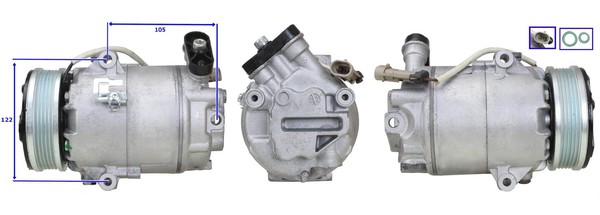 Lucas Kompressor Klimaanlage Passend FüR Opel Astra H L48 A04 L35 L08-image