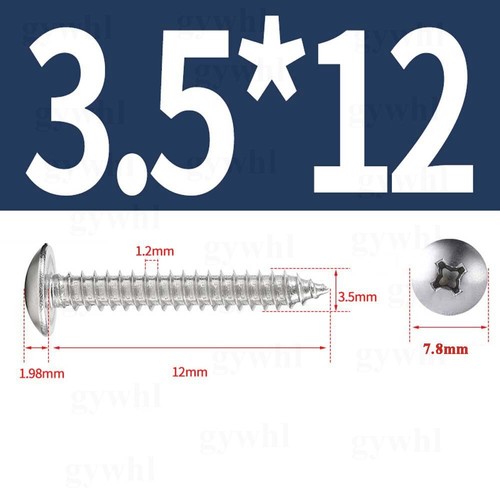 A2 / A4 Stainless Steel Phillips Large Flat Head Self Tapping Screw Wood Screws - Picture 23 of 133
