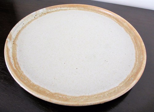  Plato para servir redondo grande pesado beige marrón claro 13" de diámetro  - Imagen 6 de 9