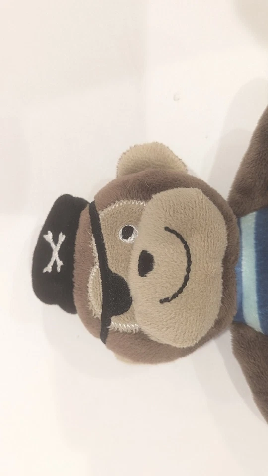 Juguete de peluche Carters mono pirata rayas azules bebé Foto 2 de 4
