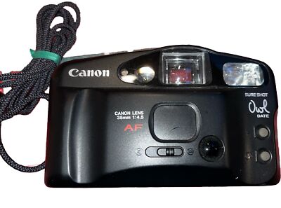 Canon Sure Shot Owl Date AF 35mm Film Camera. Undeveloped Film Inside ...
