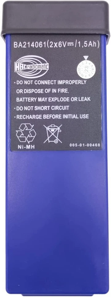 2x BA214061 6V HBC Radiomatic Rechargeable Battery for FUB10AA MN471560 Battery - Image 2 of 4