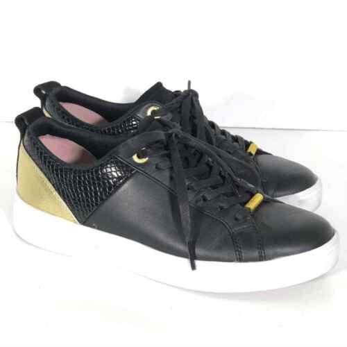 Ted Baker London Kulei V.2 Sneaker Women's Size 5 with Metallic Gold Details - Afbeelding 1 van 5
