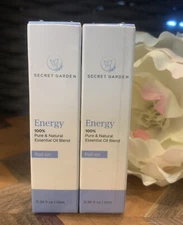 Lot-2 Essential Oil Roll-On For Energy, Vitality, Immune,Recharge-.34oz/10ml-NEW