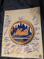 NEW YORK METS LEGENDS SIGNED 16x20 PHOTO PSA/DNA DUKE SNYDER GARY CARTER GLAVINE