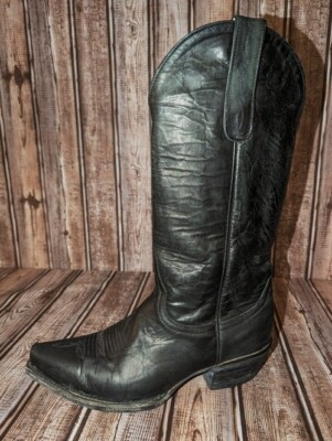 Idyllwind Wildwest Women's Size 7 B Black Leather Snip Toe Western Cowboy Boots