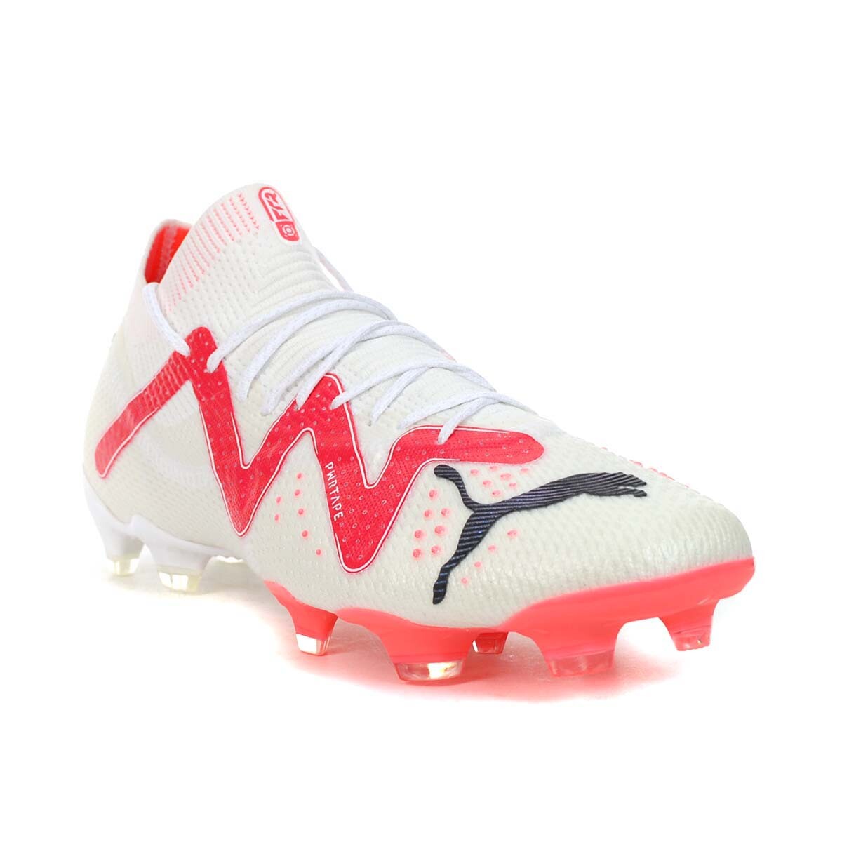 PUMA Women's Future Ultimate White/Black/Fire Orchid Firm Ground