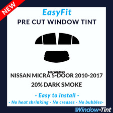 Easyfit Static Vor Cut Getönt Für Nissan Micra 5-door 2010-17 - 20% Dunkel
