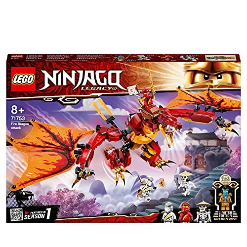 LEGO 71753 NINJAGO Legacy Fire Dragon Attack Toy with Kai Zane a