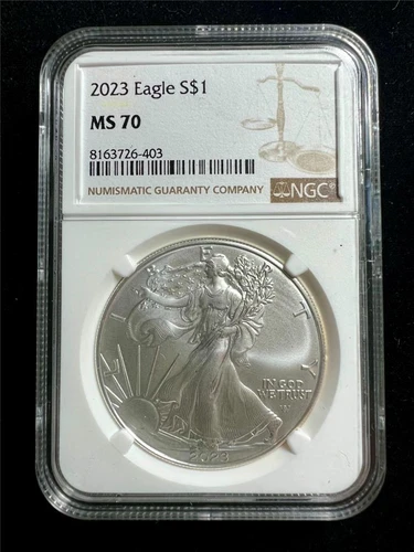 2023 Silver Eagle S$1 MS70 NGC Standard Brown Label ***FREE SHIPPING***