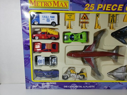 Toy City Play Set Racer Die Cast/Plastic Cars Planes 1:64 25 Pieces Porsche Jeep - Picture 2 of 5