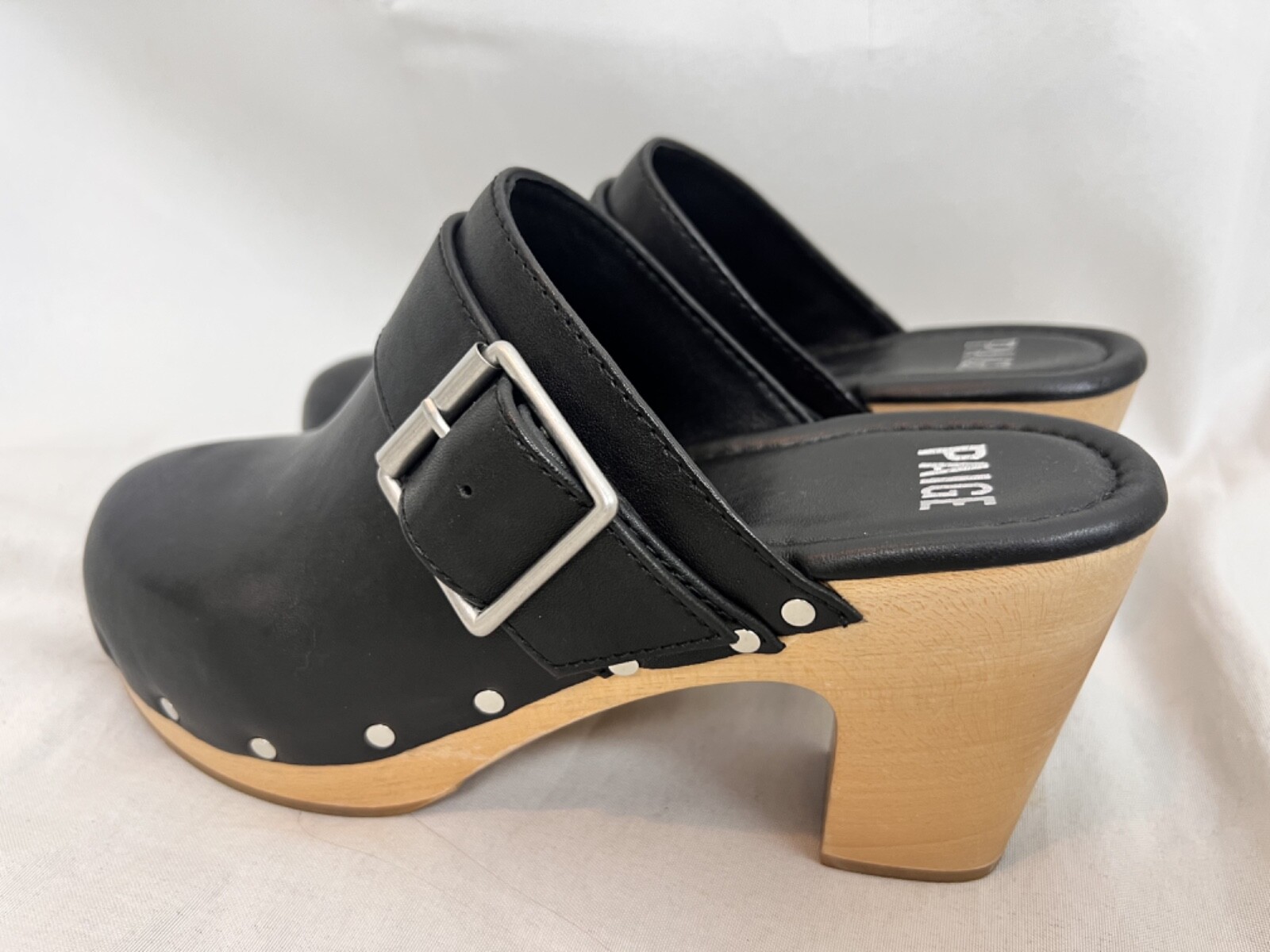 PAIGE Rosie studded platform clogs womens slip-on size 7.5-image