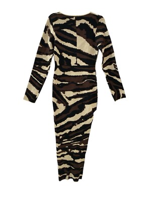 Fashion Nova Sweater Slit Maxi Dress XL Camo Brown Long Sleeve Heavy Knit |  eBay