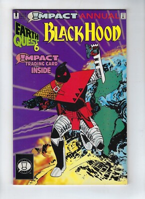 The Black Hood Annual # 1 DC Comics Earth Quest 6 - With Trading Card 1992 VF