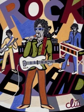 JACQUELINE DITT - Rock Band A2 Large PRINT n. Painting Picture Pop