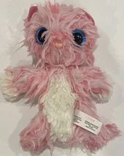 Moose Little Live Scruf A Luvs Pets Kitty Cat Plush 9” Pink 2017 Furry Blue Eyes