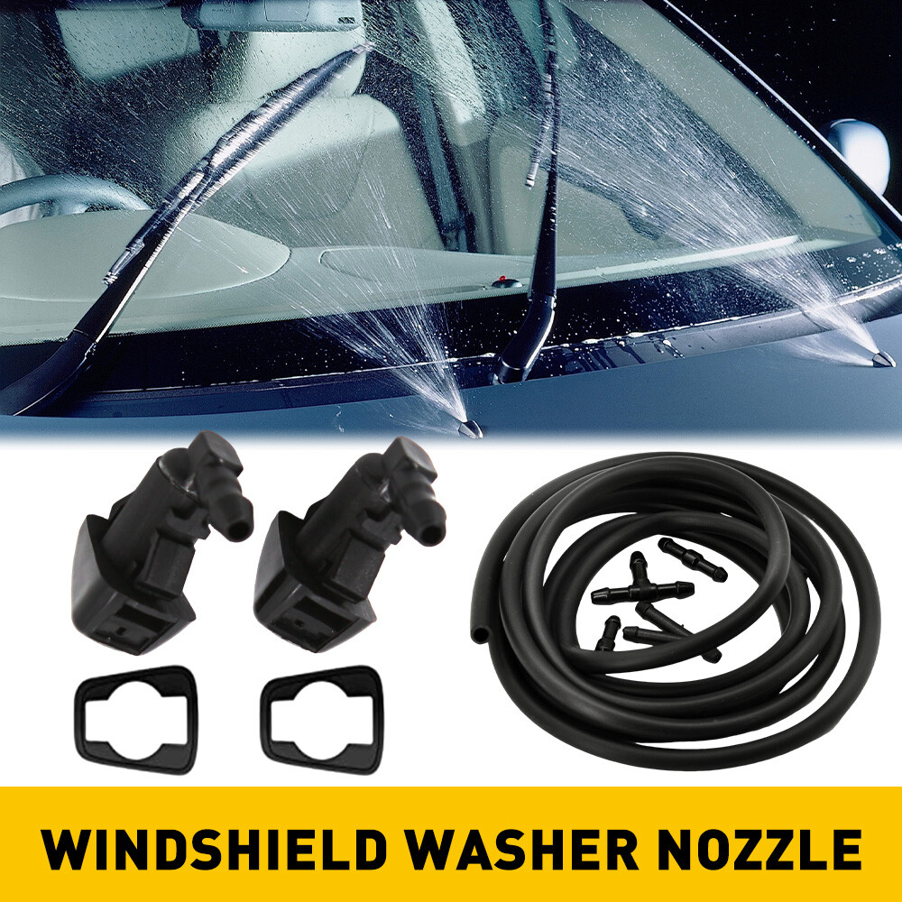 Windshield Washer Fluid Spray Nozzle & Hose Kit – Fits Ford F250 F350 F450 & Edge