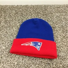 Vintage 90s New England Patriots Beanie Hat Knit Cap Logo 7 Acrylic