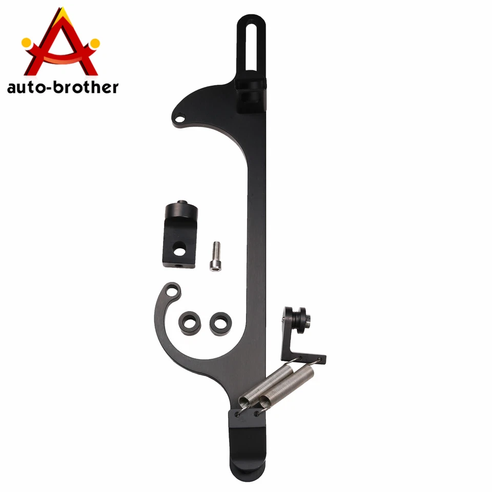 Carburador soporte carburador cable acelerador aluminio billet negro serie 350 4150 4160 Foto 4 de 4