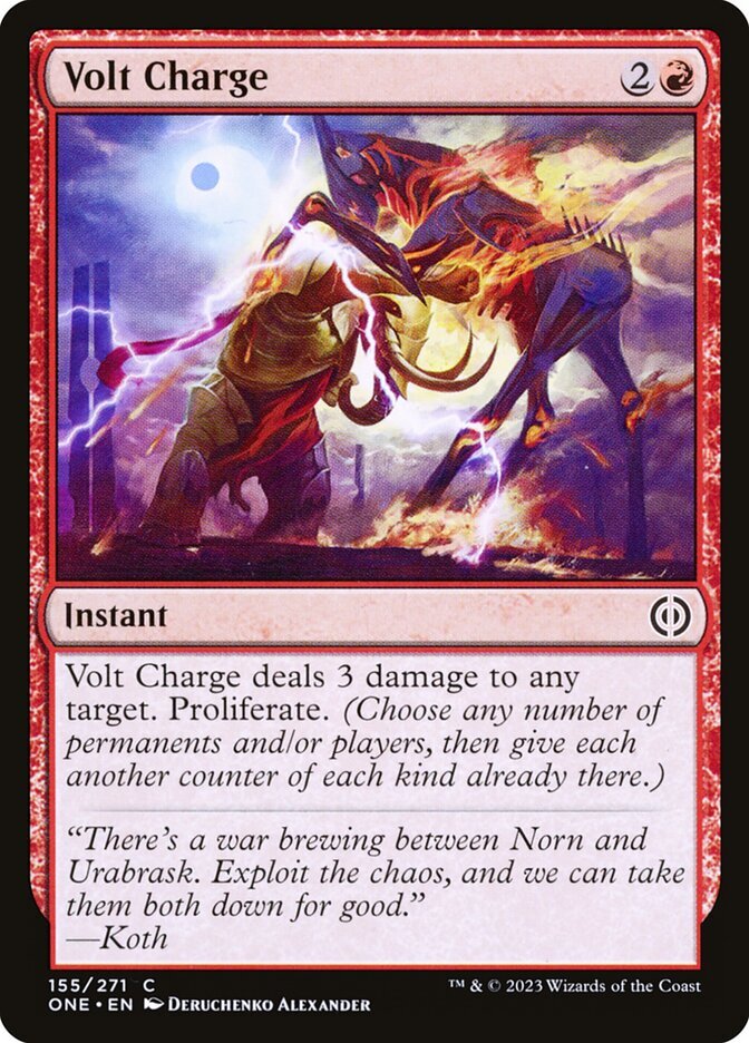 mtg exploit cards Magic the Gathering (mtg): ONE: Volt Charge (x 4)