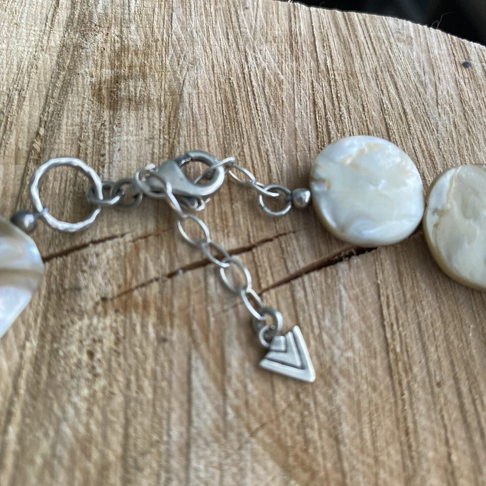 Collar Swag Silpada Plata Esterlina Iridiscente Madreperla Concha N1825 Foto 2 de 4