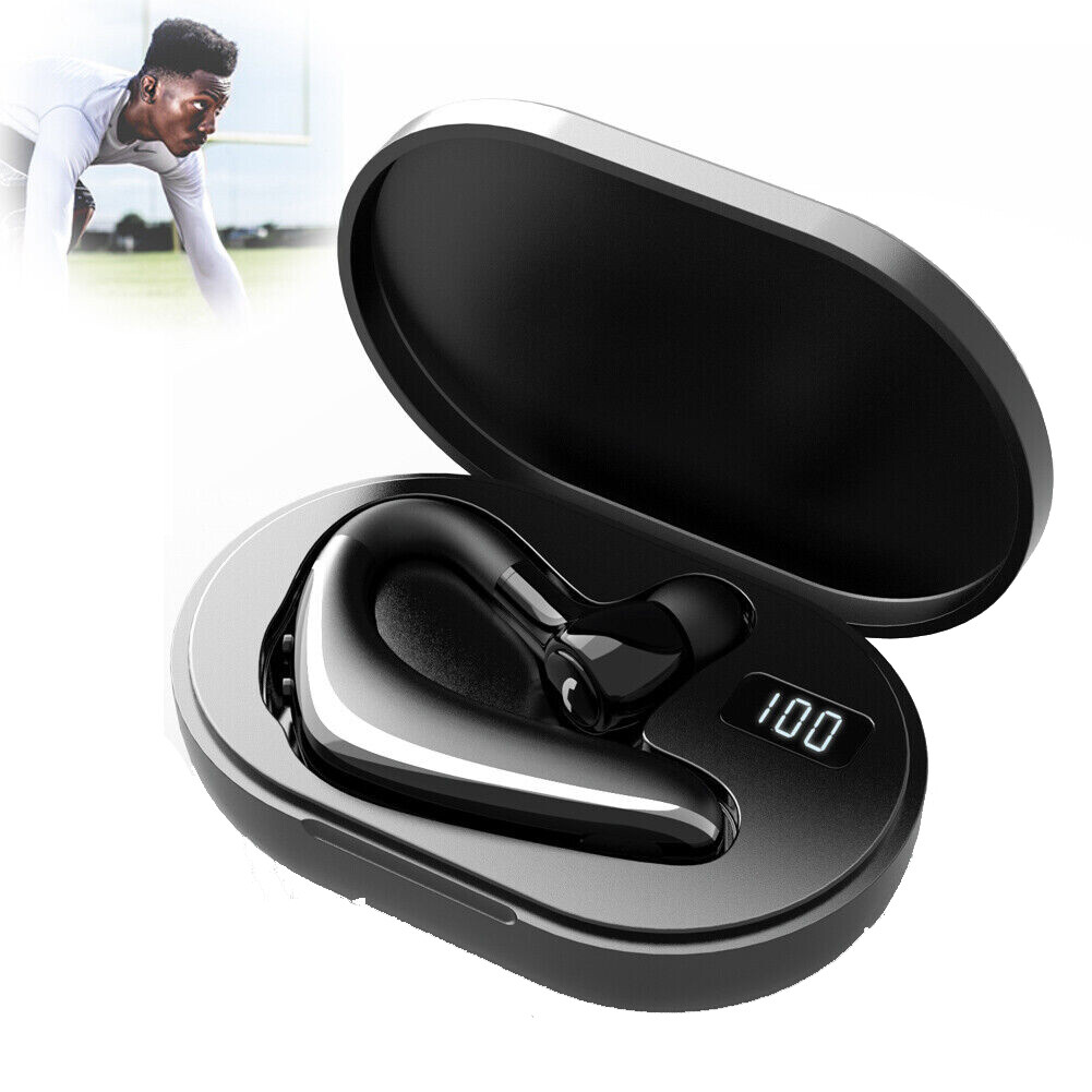 Wireless Bluetooth Headphone Stereo Earbuds with Charge Case Ear Hook Running