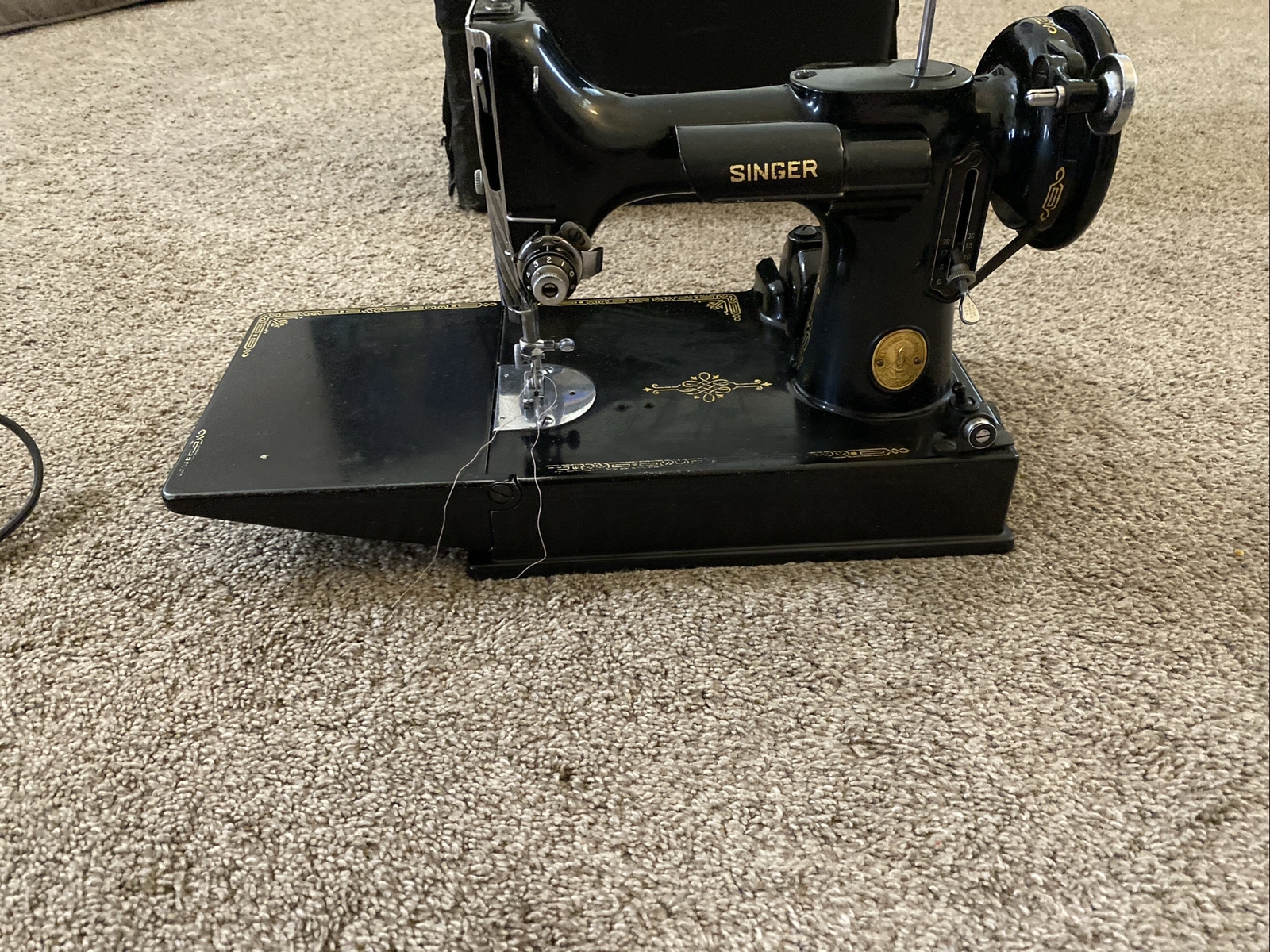 Vintage Singer 221 FEATHERWEIGHT Sewing Machine(PARTS OR REPAIR) eBay