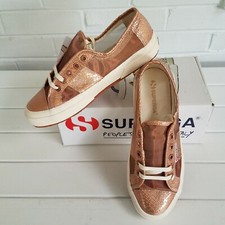 Superga Womens 2750 Iridescent Pink Snake Skin Print Sneakers Sz 7.5 $70 NIB