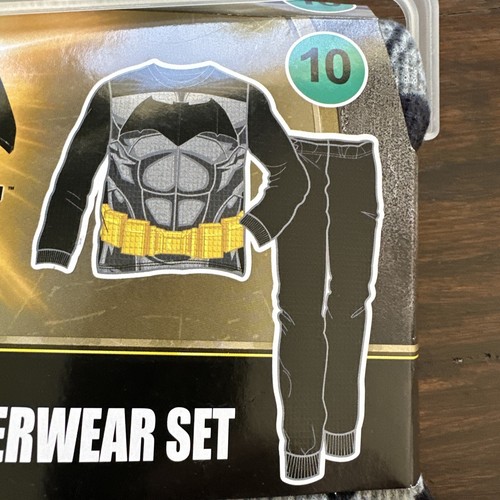 NEW Boys 2 Piece Thermal Underwear Set Size 10 Batman vs Superman 100% Cotton - Picture 4 of 10