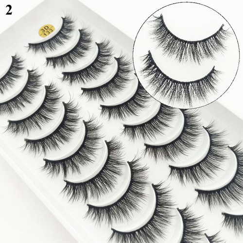 10 Pairs 3D Mink False Eyelashes Natural Wispy Cross Fluffy Extension Eye Lashes - Picture 24 of 28