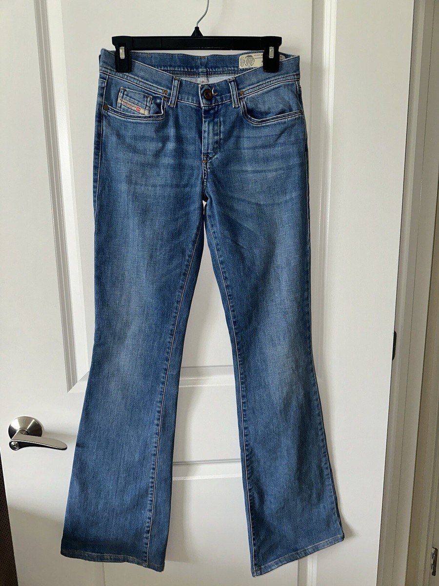 Diesel Jeans Women Slim Bootcut Low Rise Blue Denim Cotton R 