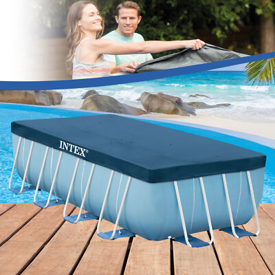 Intex Abdeckplane 400 x 200 cm Prism Quadra Pool Abdeckung Poolabdeckung Frame