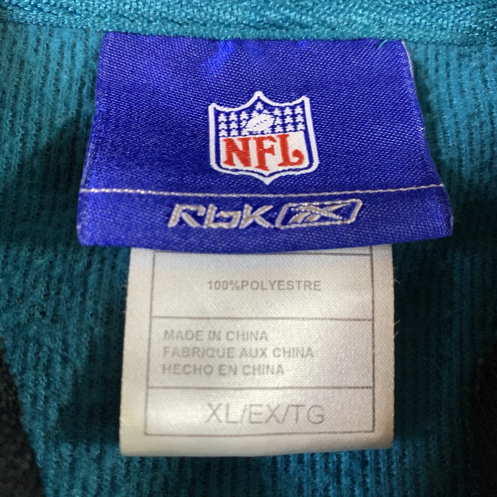 Jacksonville Jaguars Reebok NFL Full Zip Hooded Jacket Hoodie Rare Size XL Blue thumbnail 6
