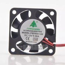 FONSONING FSY40S12M DC12V 0.08A 4010 2-Wire Silent Cooling Fan