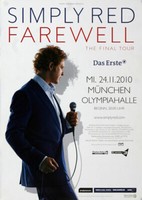 Simply Red - Farewell , MüNchen 2010 | Konzertplakat | Poster