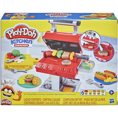 Hasbro Play Doh Playset Barbecue Grill Station 6 Jars Included