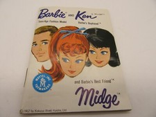 1962 Barbie Ken and Midge Mini Price Catalog