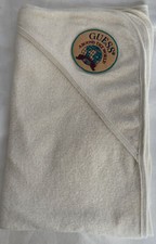 Vintage BABY GUESS Layette Hooded Towel Bath Blanket Terry Cloth Cotton 36x27