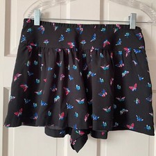 Butterfly Print Flounce Shorts