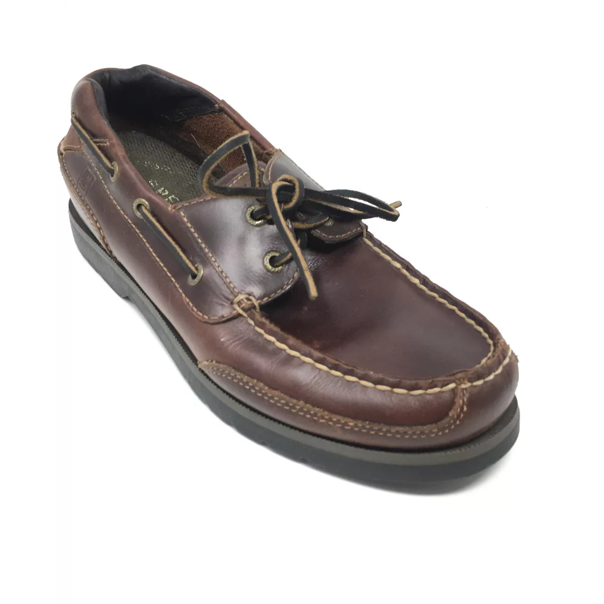 Men s Sperry Top Sider Stingray Boat Shoes Size 10 M Brown Leather Casual AI11