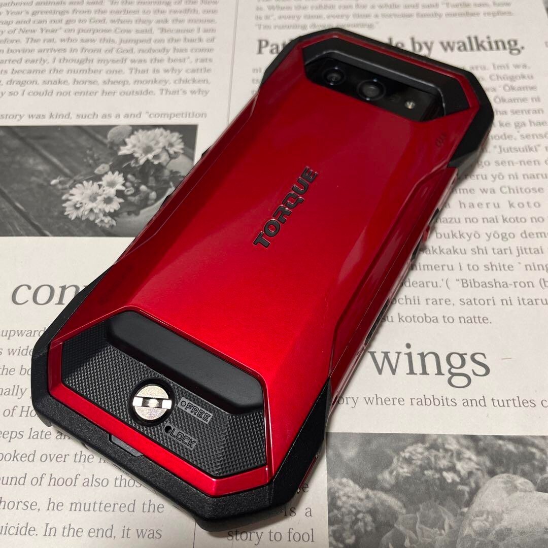 KYOCERA KYG01 TORQUE 5G Red Android Smartphone Unlocked Used