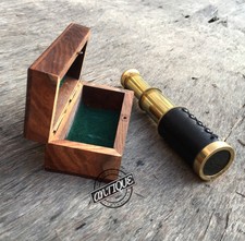 Vintage Jack Sparrow Pirate Telescope Binocular Reproduction Gift Leather w