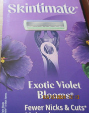 Skintimate Exotic Violet Blooms Scented 4 Blade Razors 4 Razors