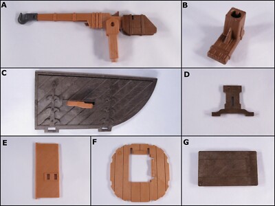 PLAYMOBIL VINTAGE 3666 CASTLE DOOR ARCH ARM TABLE TOP/LEG TRAP BASE PARTS-CHOICE
