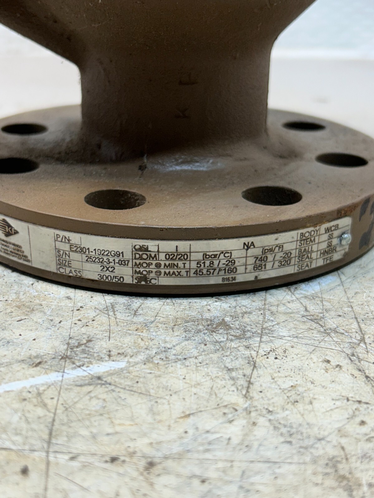 USED KF BALL VALVE SIZE 2'' CLASS 300/50 E2301-1922G91 | eBay